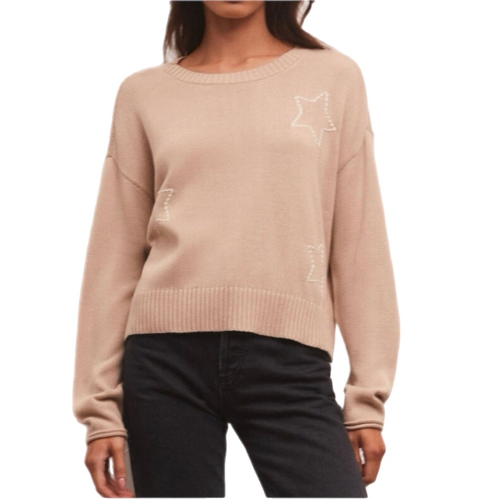 Z Supply Sienna Open Star Sweater‎ in Birch